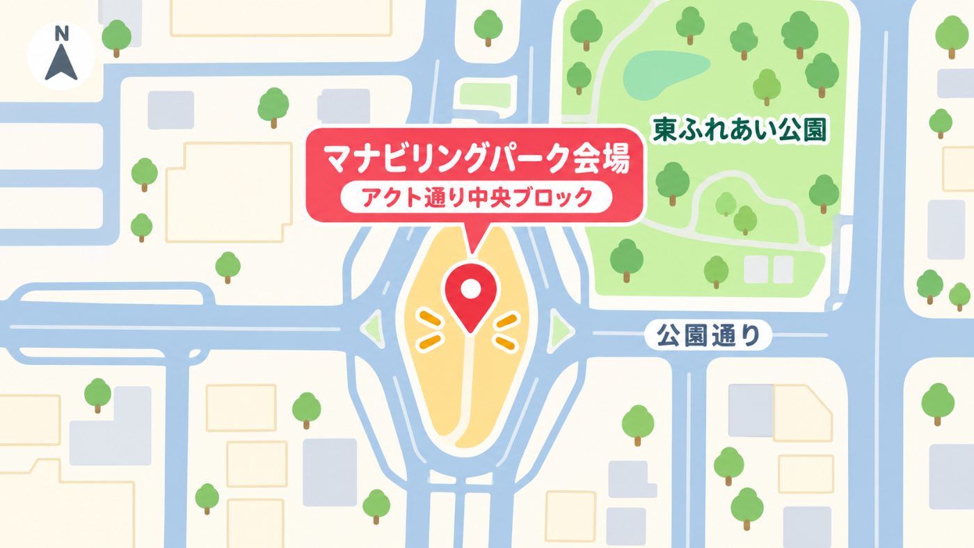 会場アクセスマップ：アクト通り中央ブロック
